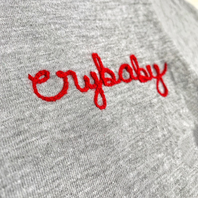 Kids Name Tshirt. Custom Chain Stitch Embroidery Shirt. Etsy
