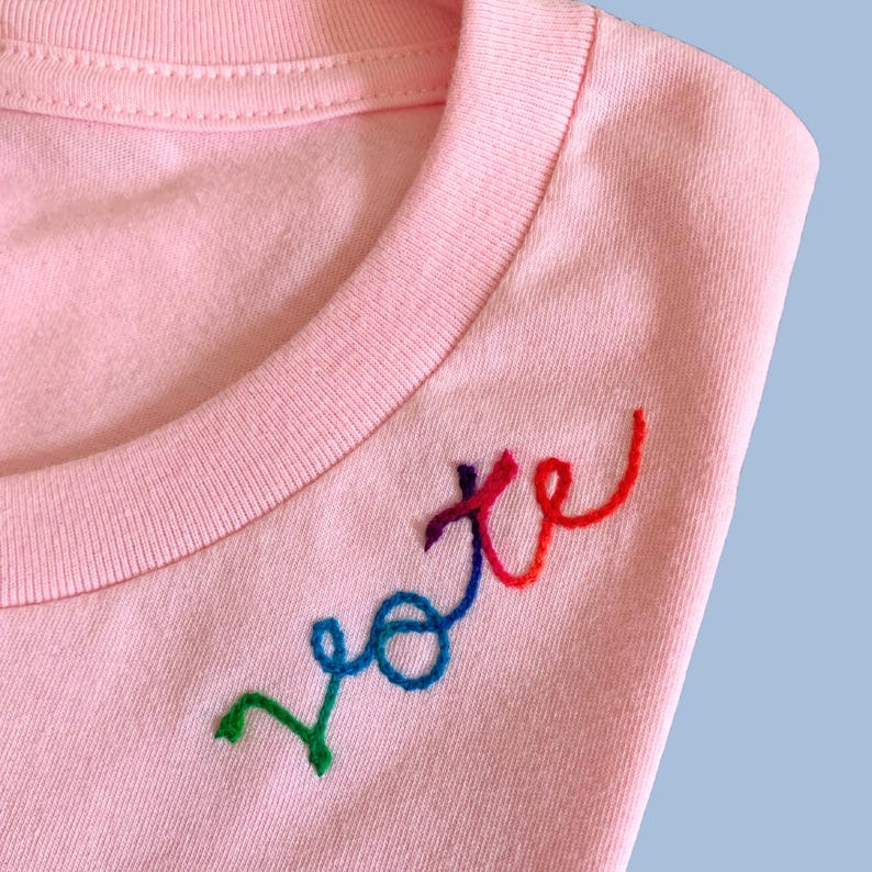 1973 Shirt Custom Embroidered Personalized Roe V Wade Shirt Cursive Embroidery Custom Vote Shirt Crewneck Embroidered Name Roevember Shirt image 2