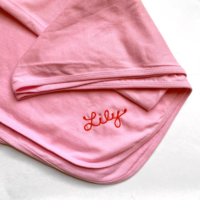 Embroidered Baby Blanket With Chain Stitch Embroidery. Custom Etsy