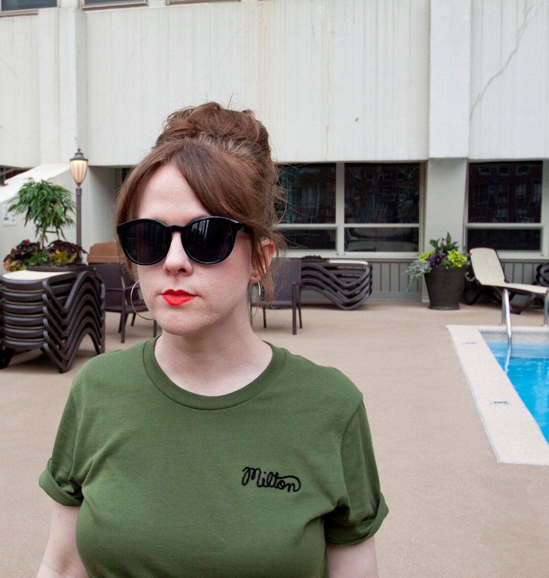 Custom Embroidered Shirts for Women. Embroidered Shirt With Text on