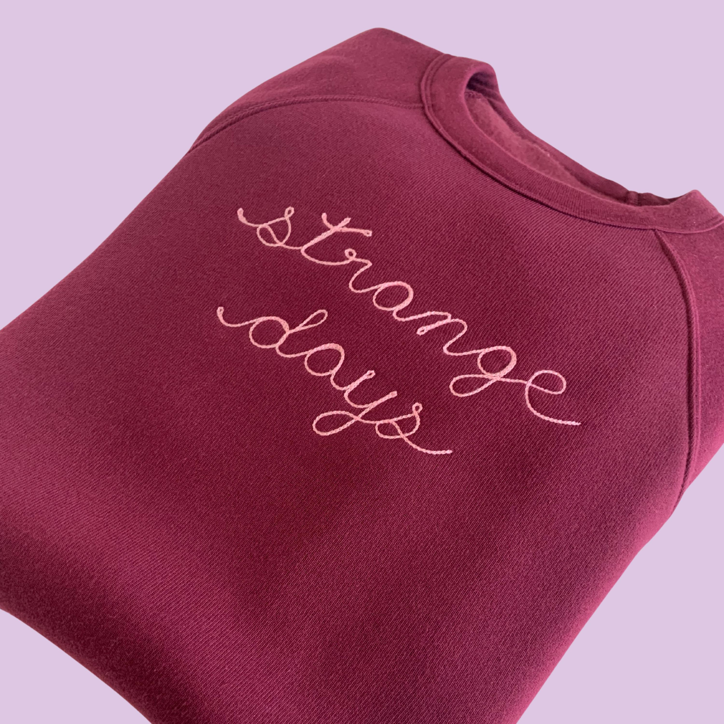 Embroidered Name Sweatshirt. Custom Unisex Sweatshirt. Vintage
