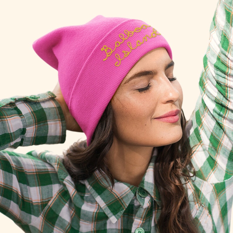 Personalized Beanie Embroidery Beanie Custom Embroidered Beanie Custom Beanie Personalized Embroidered Beanie for Adults Customized Beanie Hot Pink