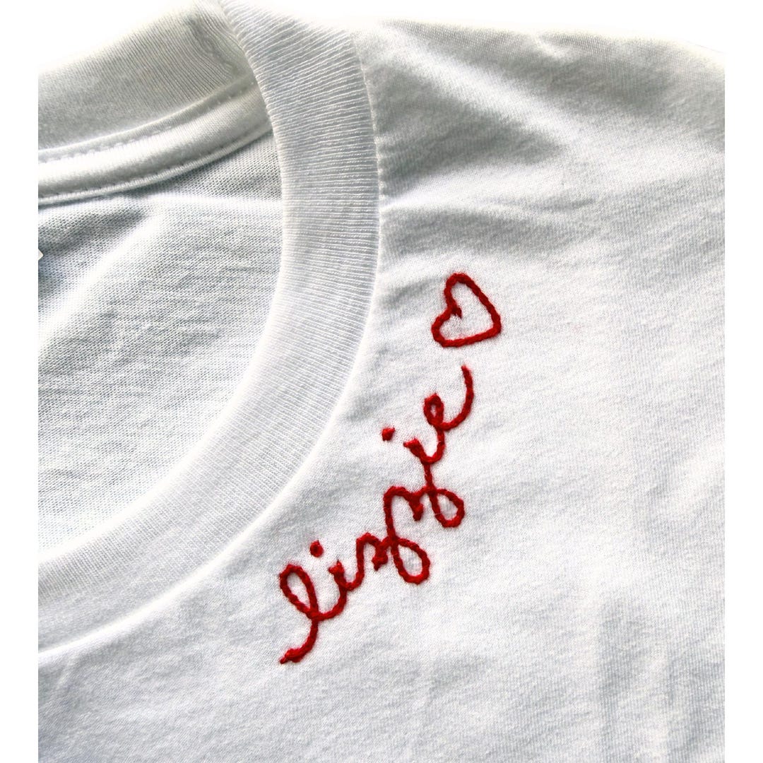 Kids Name T-shirt. Custom Chain Stitch Embroidery Shirt
