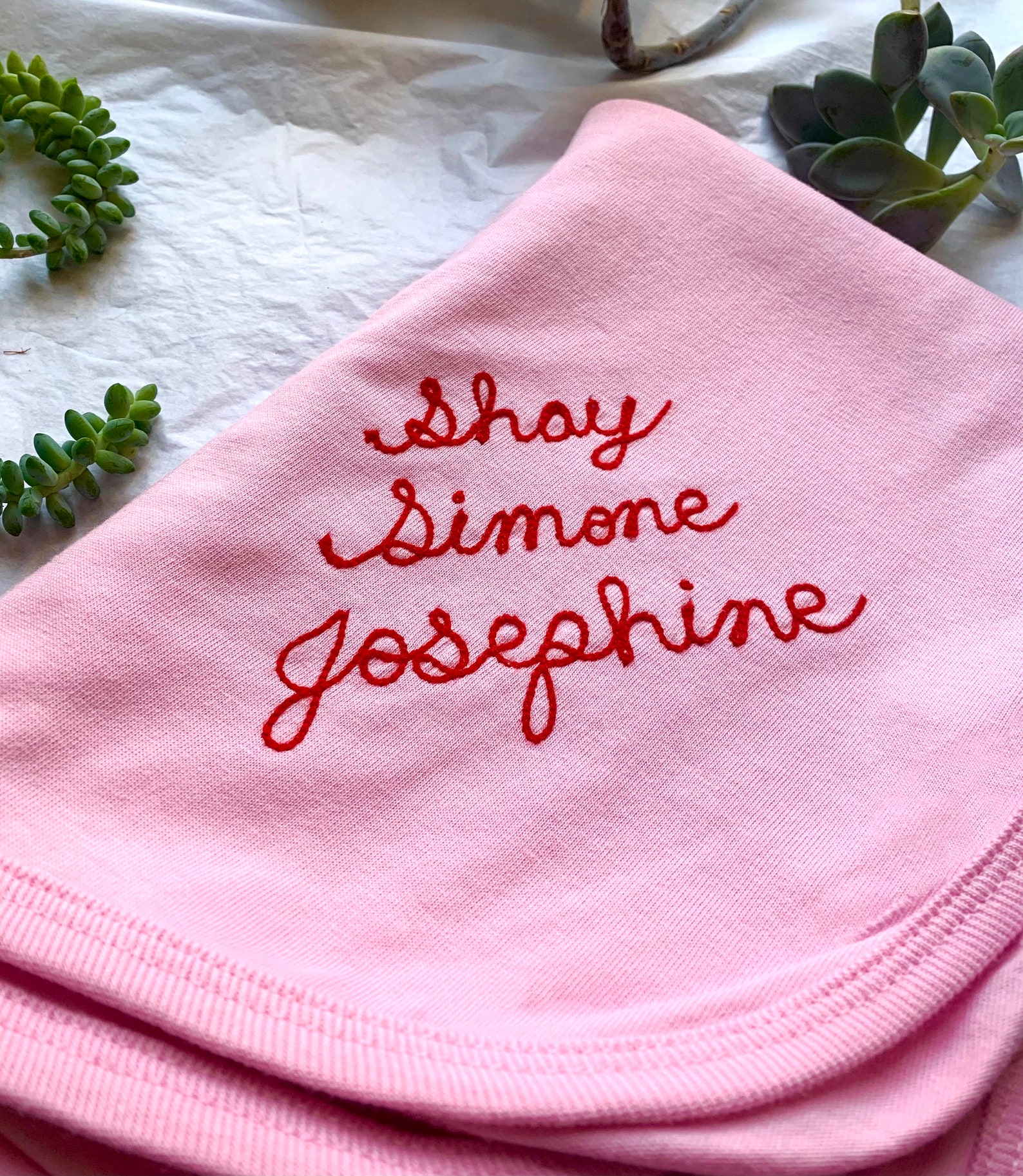 Custom Embroidered Baby Blanket with Personalized Name Etsy