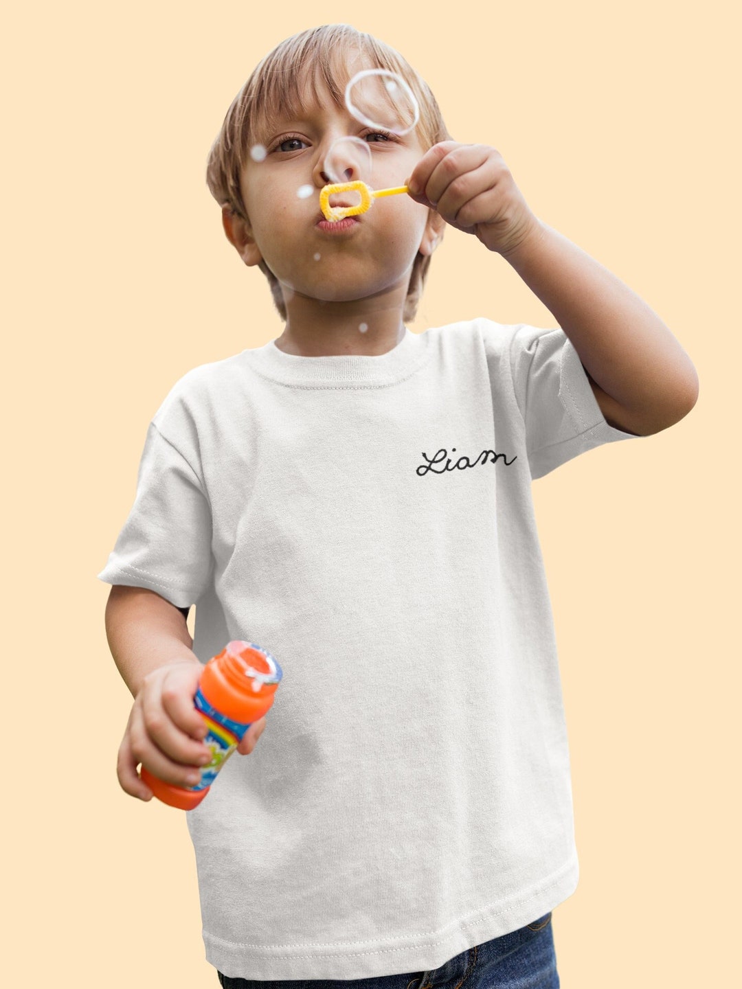 Embroidered Kids Name T-shirt. Custom Embroidered Shirts