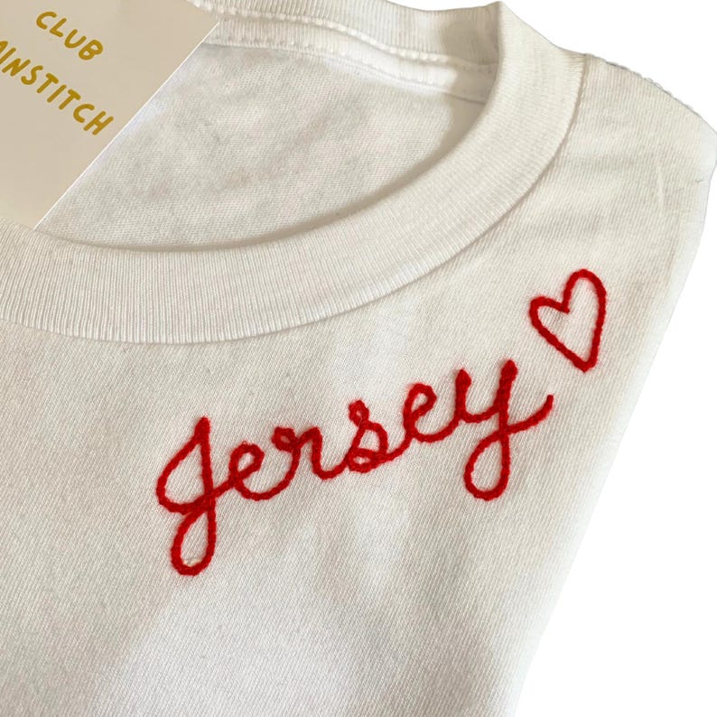 Custom Name T-shirt. Chain stitch embroidery. Personalized Gifts under 50. Chainstitch Vintage Style Men's Embroidered shirt name embroidery image 11