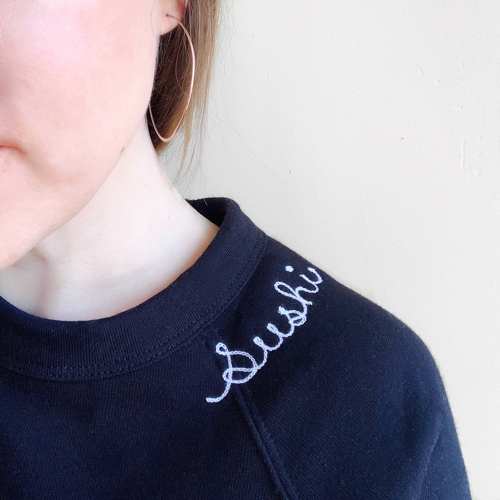 custom embroidered pullover