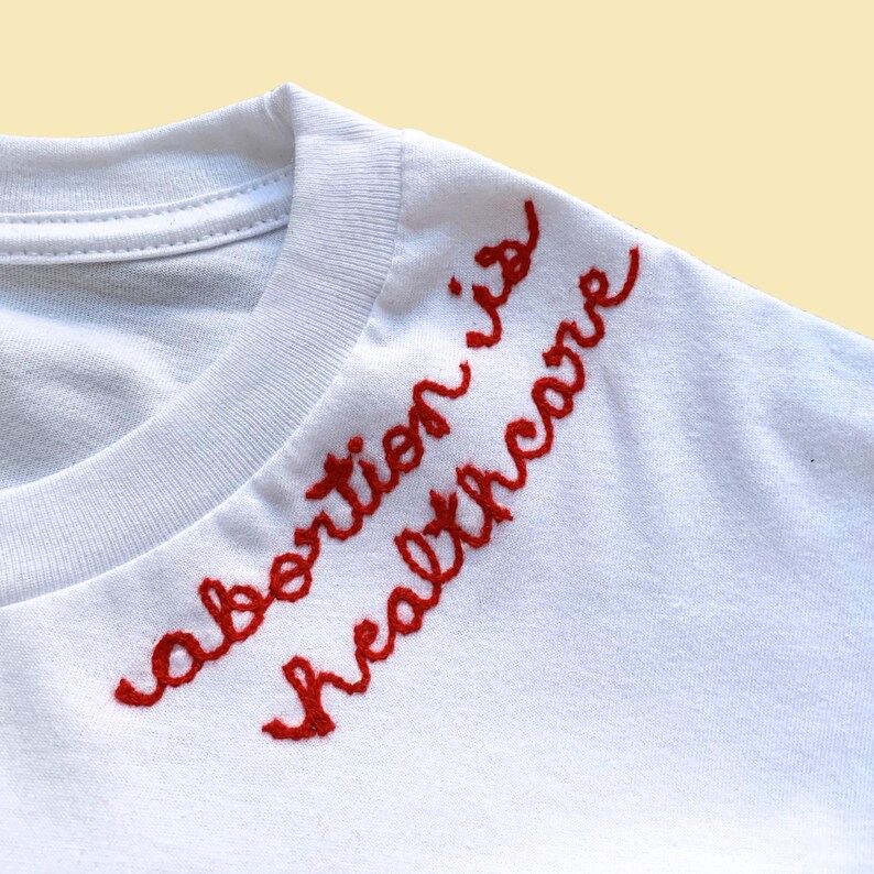 1973 Shirt Custom Embroidered Personalized Roe V Wade Shirt Cursive Embroidery Custom Vote Shirt Crewneck Embroidered Name Roevember Shirt image 17