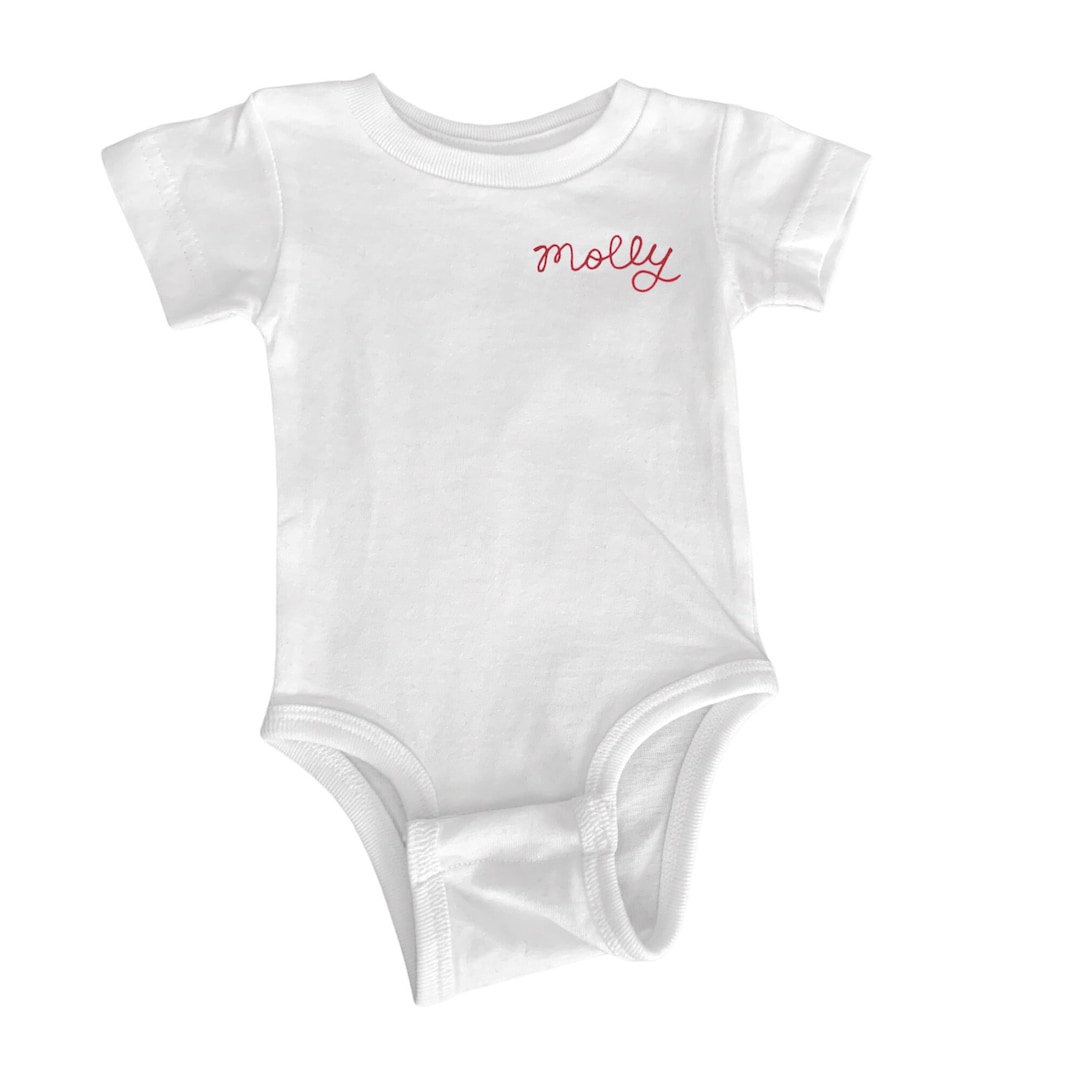 Embroidered Custom Baby Onesie With Personalized Name. Infant Bodysuit ...
