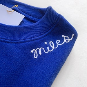 Personalized Baby and Toddler Sweater. Hand Embroidered Sweatshirt for Babies and Kids. Custom Baby Gift