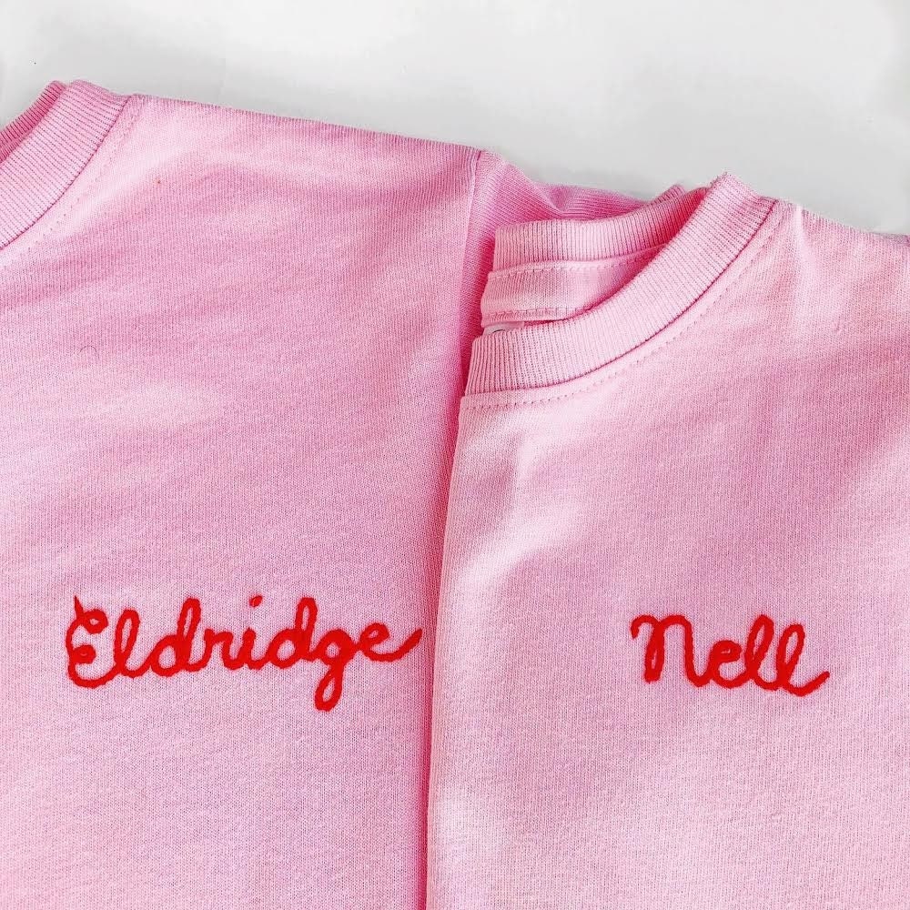 Embroidered Kids Name Tshirt Custom Embroidered Infant T Etsy