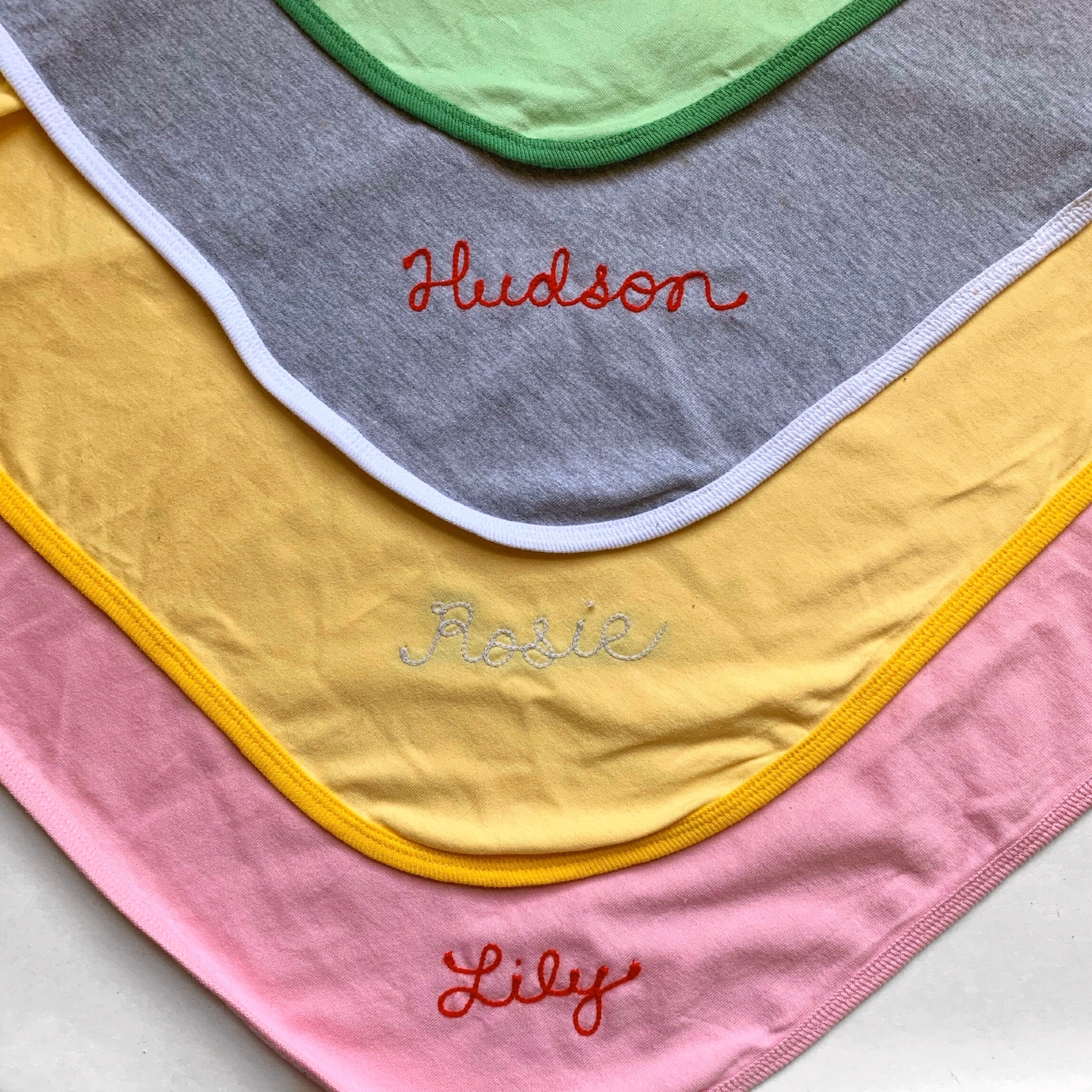 Embroidered Baby Blanket With Chain Stitch Embroidery. Custom Etsy