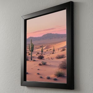 Desert Sunrise | Minimal Landscape Poster | Southwest Wall Art Print image 6