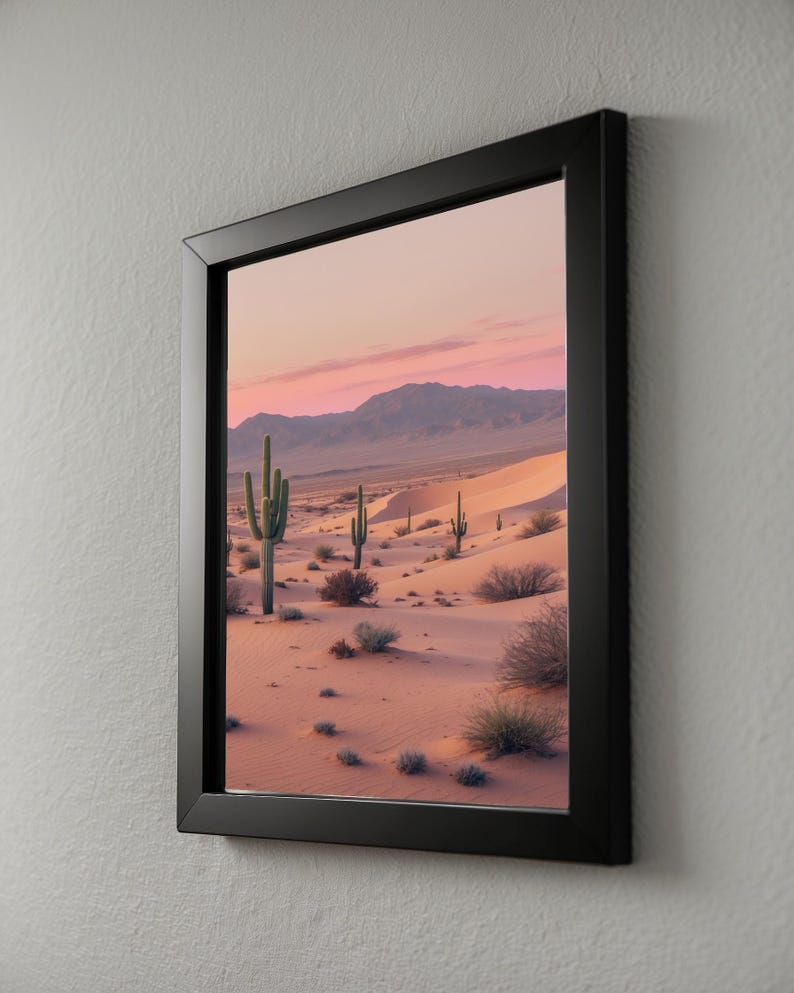 Desert Sunrise | Minimal Landscape Poster | Southwest Wall Art Print image 6