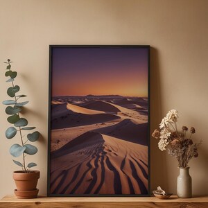 Desert Dunes Sunset | Landscape Poster Bild 4
