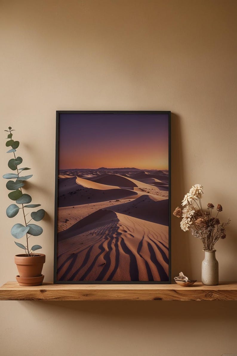 Desert Dunes Sunset | Landscape Poster Bild 4