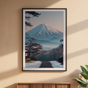 Arte de montaña japonés / Póster del monte Fuji / Decoración del hogar japonesa imagen 6