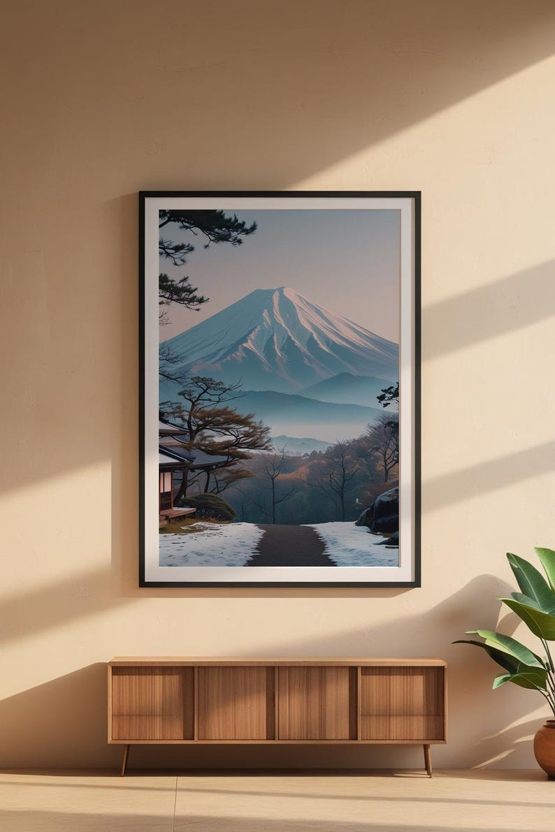 Arte de montaña japonés / Póster del monte Fuji / Decoración del hogar japonesa imagen 6