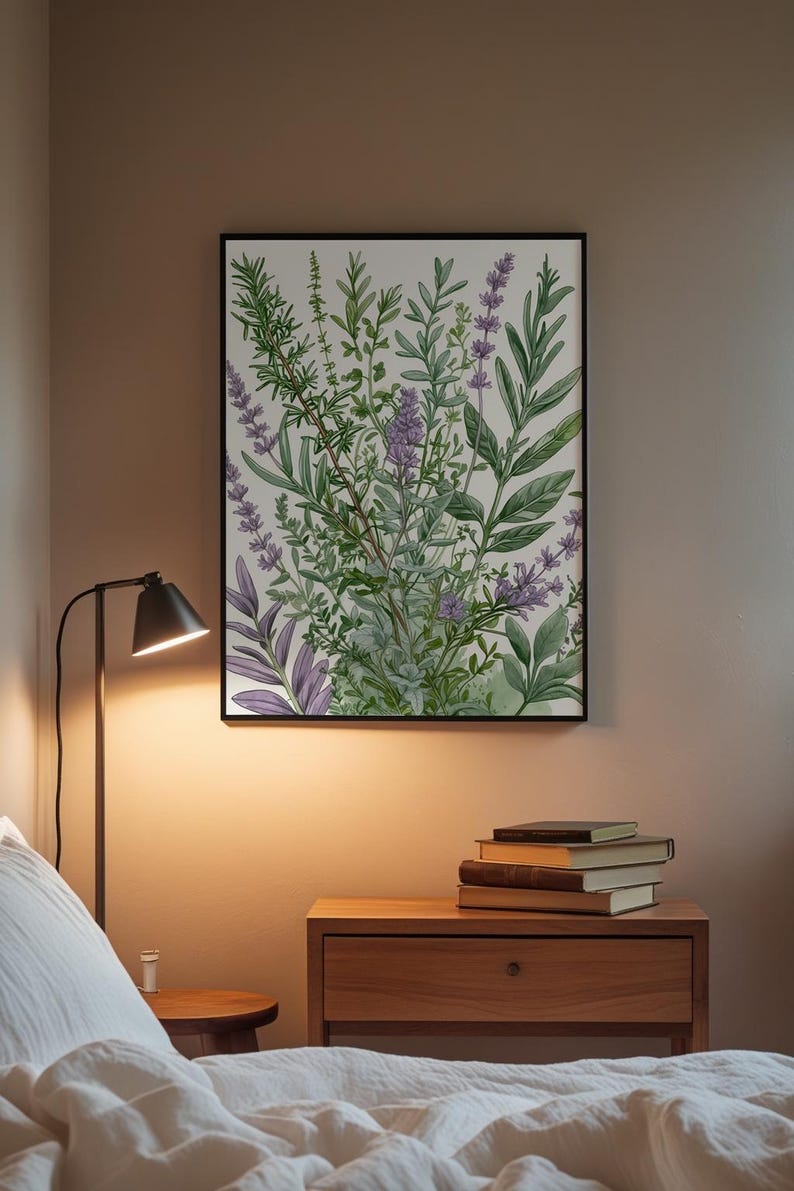 Culinary Herb Garden | Botanical Kitchen Art | Rustic Herbal Poster Bild 3