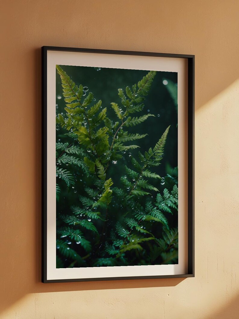 Dewy Fern Close-up | Macro Botanical Art | Nature Detail Poster image 7