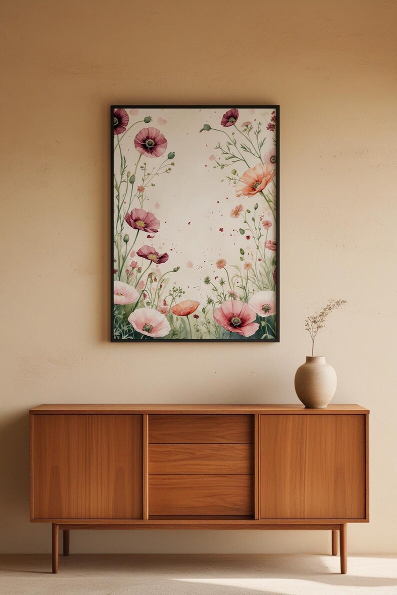 Arte de jardín de flores silvestres / Póster botánico de primavera / Decoración de cabañas imagen 5