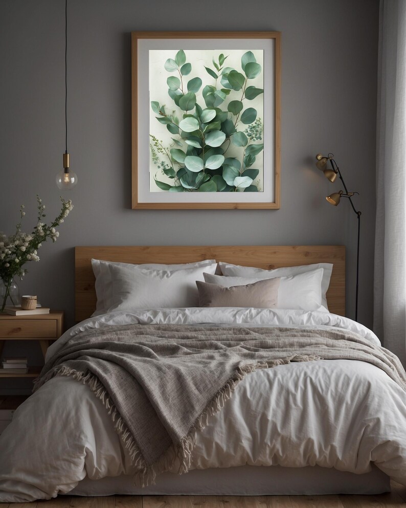 Eucalyptus Leaves Art | Botanical Wellness Poster | Sage Green Decor afbeelding 10