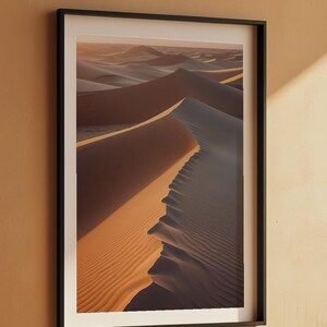 Póster de dunas del desierto / Arte mural con paisaje de arena dorada / Impresión de naturaleza imagen 10