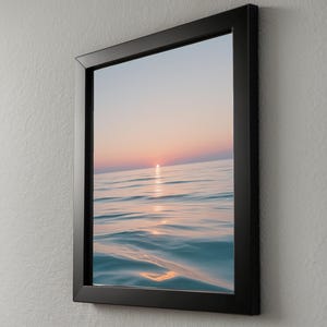 Ocean sunset poster | Serene beach wall art | Coastal home decor image 8