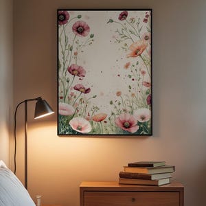 Arte de jardín de flores silvestres / Póster botánico de primavera / Decoración de cabañas imagen 4
