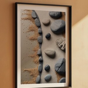 Zen Rock Garden | Minimalist Japanese Poster | Meditation Art Bild 7