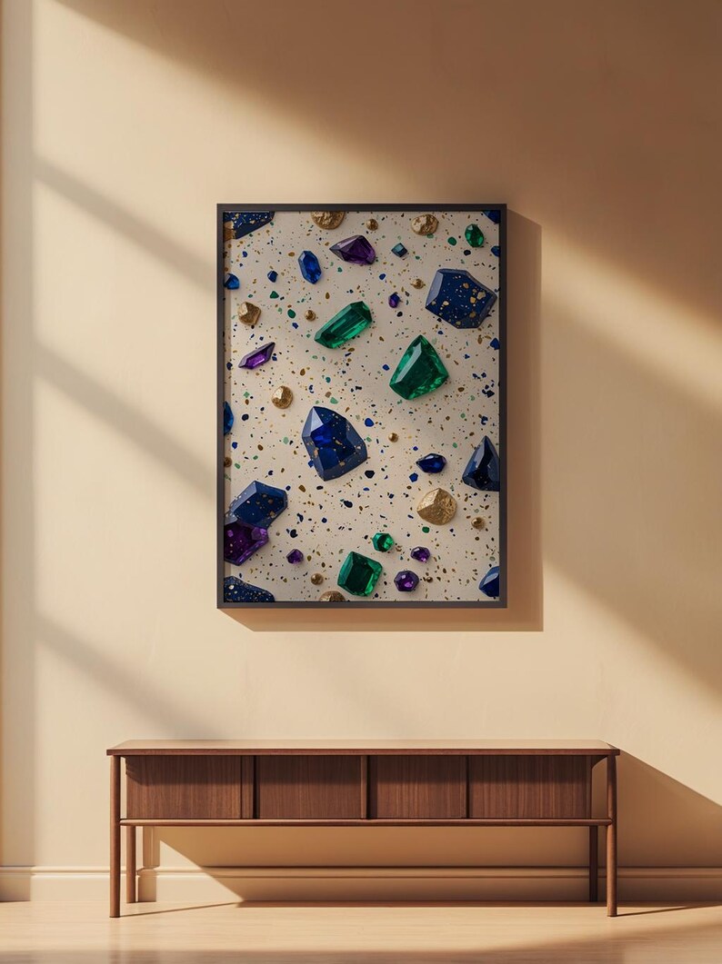 Terrazzo bijou | Motif abstrait de luxe | Décoration d'intérieur moderne image 2