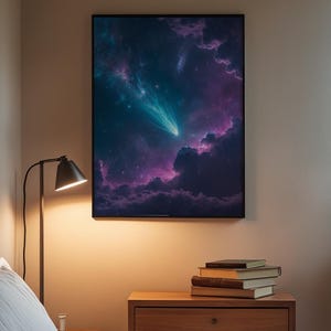 Comet Trail | Dynamic Nebula Sky | Space Motion Poster Bild 3