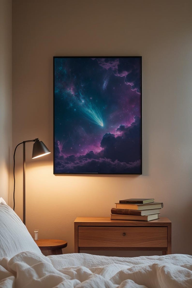 Comet Trail | Dynamic Nebula Sky | Space Motion Poster Bild 3