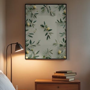 Olive Branch Art | Mediterranean Botanical Poster | Sage Green Decor image 3