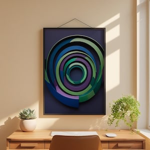 Jewel Tone Arches | Abstract Architecture Art | Luxury Poster Bild 1