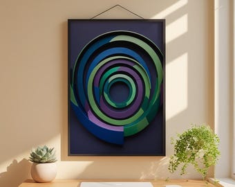 Arcos en tonos joya / Arte arquitectónico abstracto / Póster de lujo