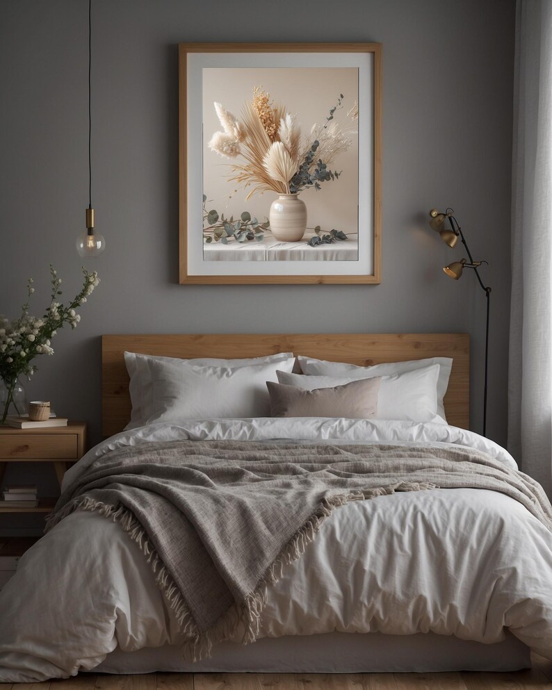 Póster de flores secas / Arte botánico escandinavo / Impresión mural minimalista imagen 10