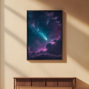 Comet Trail | Dynamic Nebula Sky | Space Motion Poster Bild 2