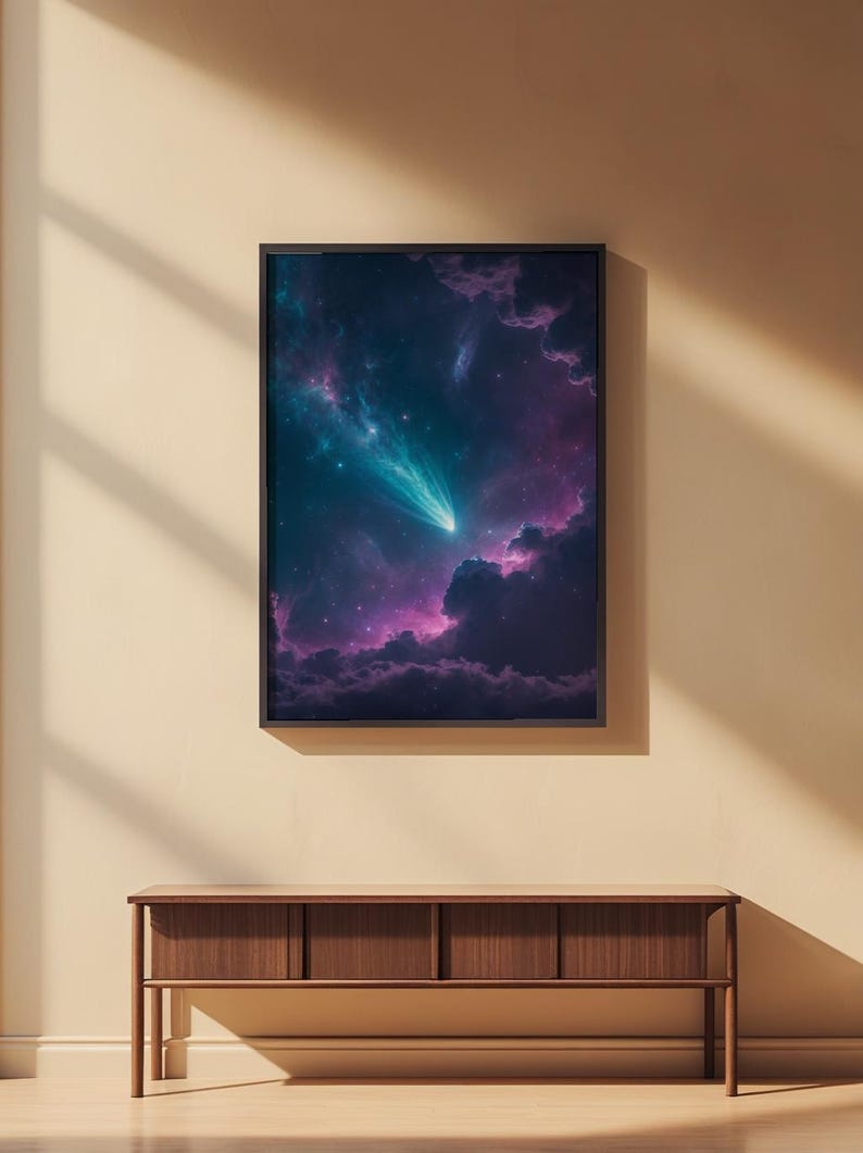 Comet Trail | Dynamic Nebula Sky | Space Motion Poster Bild 2