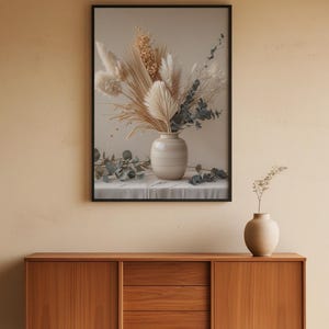 Póster de flores secas / Arte botánico escandinavo / Impresión mural minimalista imagen 5