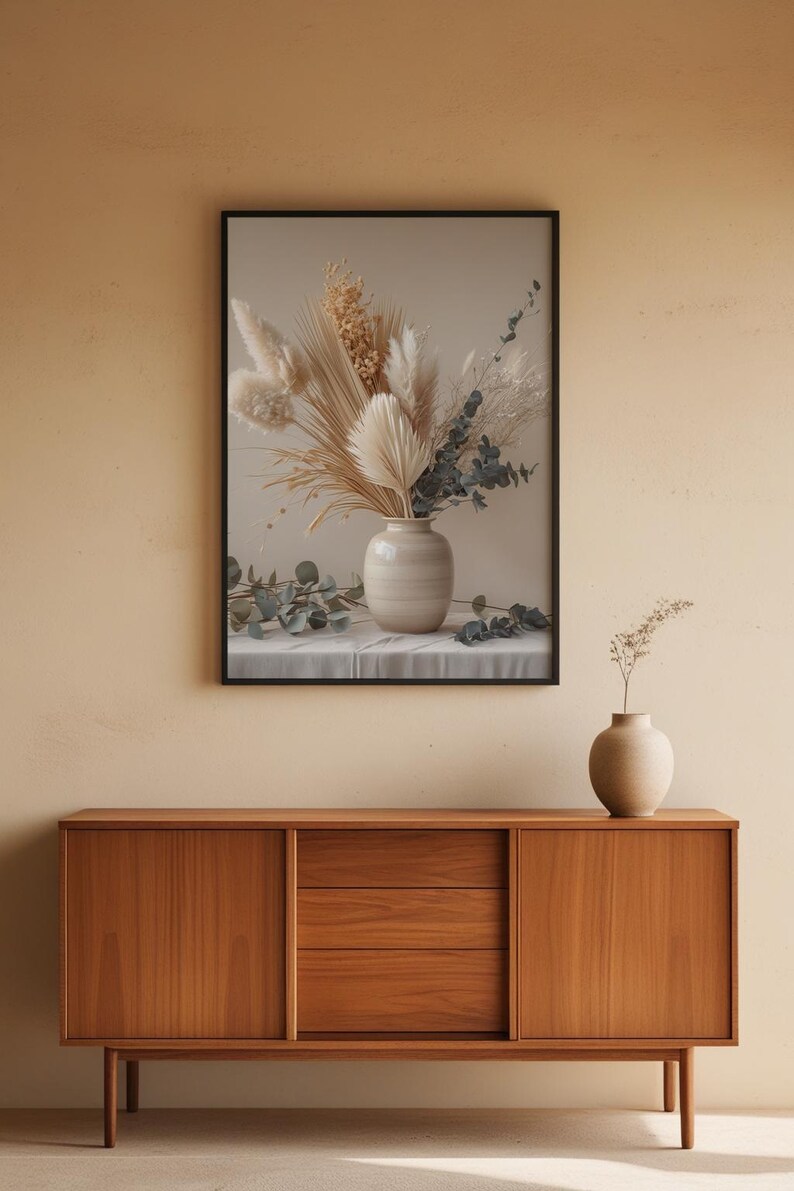 Póster de flores secas / Arte botánico escandinavo / Impresión mural minimalista imagen 5