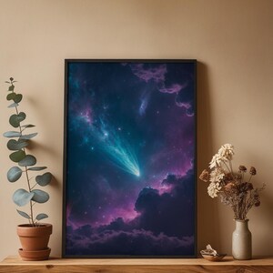 Comet Trail | Dynamic Nebula Sky | Space Motion Poster Bild 4