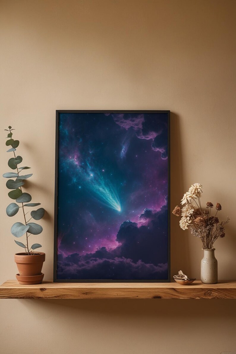 Comet Trail | Dynamic Nebula Sky | Space Motion Poster Bild 4