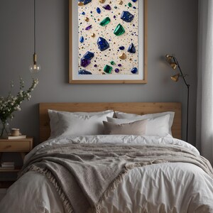 Terrazzo bijou | Motif abstrait de luxe | Décoration d'intérieur moderne image 10