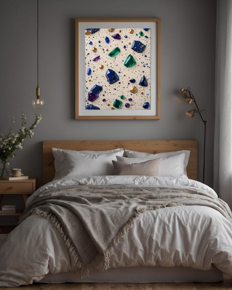 Terrazzo bijou | Motif abstrait de luxe | Décoration d'intérieur moderne image 10