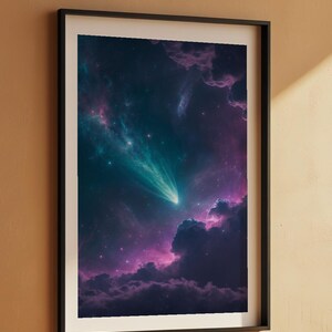 Comet Trail | Dynamic Nebula Sky | Space Motion Poster Bild 7