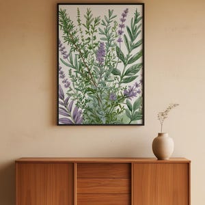 Culinary Herb Garden | Botanical Kitchen Art | Rustic Herbal Poster Bild 5