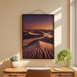 Desert Dunes Sunset | Landscape Poster Bild 1