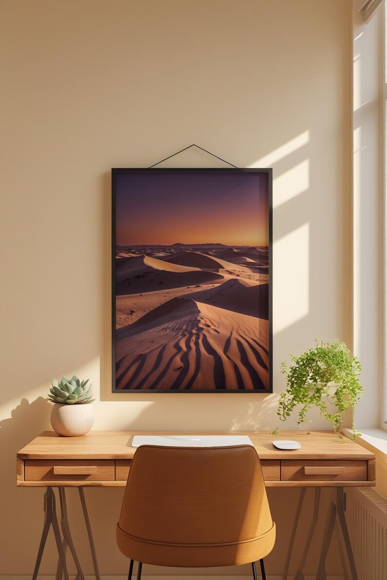 Desert Dunes Sunset | Landscape Poster Bild 1