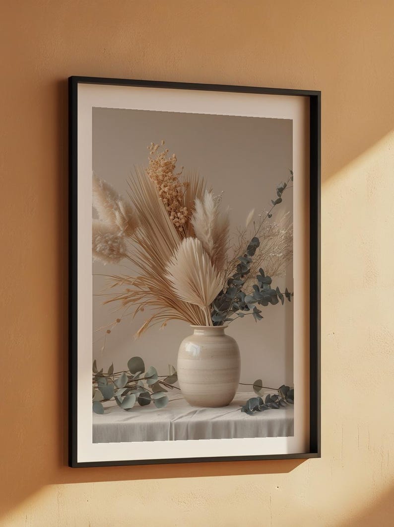 Póster de flores secas / Arte botánico escandinavo / Impresión mural minimalista imagen 7